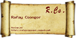 Rafay Csongor névjegykártya