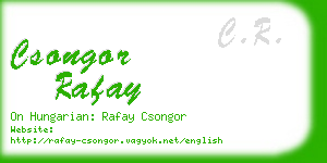 csongor rafay business card